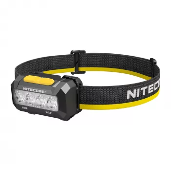 Nitecore HA19 600 lumen wit & rood LED-hoofdlamp met IPX7 waterdichtheid, 100m lichtbereik, dubbele knop-interface, reflecterende hoofdband, 3x AAA gevoed