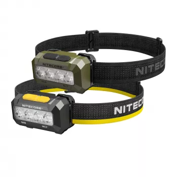 Nitecore HA19 600 lumen wit & rood LED-hoofdlamp met IPX7 waterdichtheid, 100m lichtbereik, dubbele knop-interface, reflecterende hoofdband, 3x AAA gevoed