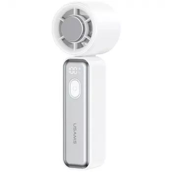 USAMS Ice-Cooling Digital High-Speed draagbare ventilator 2000mAh wit