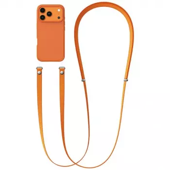 USAMS ZB360 verstelbare telefoonband 1,08-2,08 m oranje