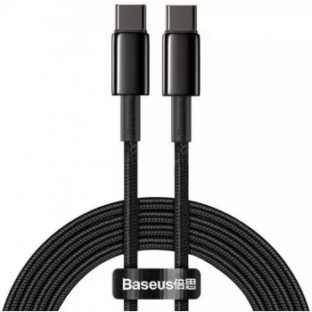 Baseus Tungsten Gold USB-C naar USB-C kabel 100W PD 2m zwart