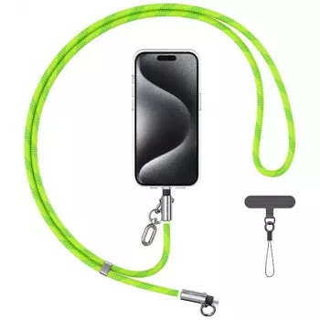 USAMS SJ746 30W USB-C naar Lightning oplaadkabel met draagband 1,2 m groen