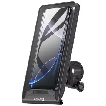 USAMS ZJ083 waterdichte fietshouder voor telefoon zwart