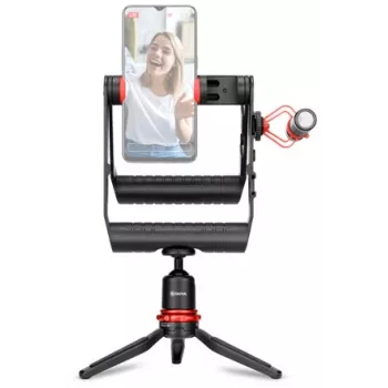BOYA BY-VG380 smartphone-videokit met BY-MM1 Pro microfoon, LED-licht en statief voor vloggen, livestreaming en mobiel filmen