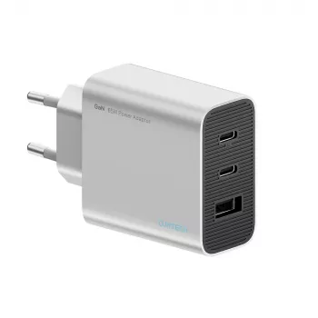 Cuktech 65W GaN wandlader met 2x USB-C en 1x USB-A - grijs