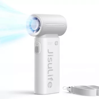 JISULIFE handventilator Life9 3600mAh draagbare USB-ventilator met powerbank - grijs