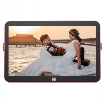 KODAK RWF-108V Wi-Fi 6 digitaal fotolijstje met touchscreen, 32 GB, 3800 mAh accu, roségoud