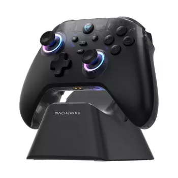 Machenike G3 V2 draadloze gamepad met laadstation voor pc, Switch, mobiele apparaten - zwart