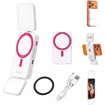 ULANZI GL01 GlowUp MagSafe LED selfie-licht voor iPhone, 2500K-9000K, CRI 97, wit
