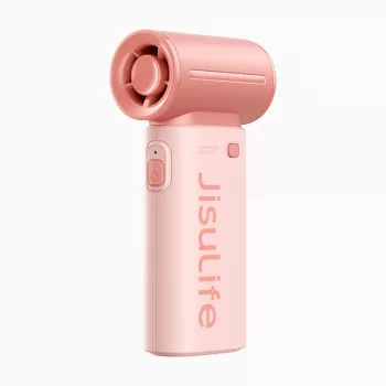 JISULIFE Life9 handventilator 3600mAh USB-C draagbare opvouwbare tafelventilator - roze