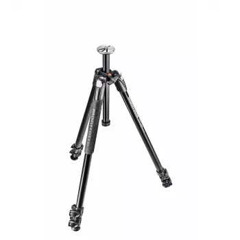 Manfrotto 290 Xtra aluminium statief met 3-traps uitschuifbare poten, 3-weg pan-kop niet inbegrepen, zwart, MT290XTA3