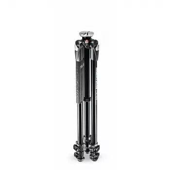 Manfrotto 290 Xtra aluminium statief met 3-traps uitschuifbare poten, 3-weg pan-kop niet inbegrepen, zwart, MT290XTA3