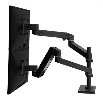 Ergotron LX Pro dual monitorarm tafelhouder voor 2 displays tot 24 inch - zwart