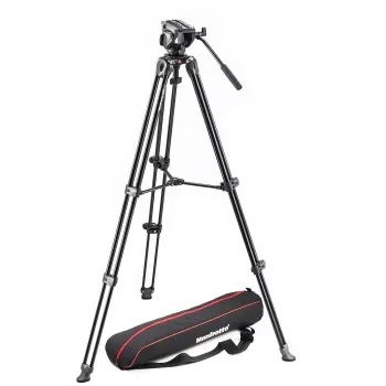 Manfrotto MVK500AM fluïde videostatiefset met MVH500A-kop en MVT502AM-aluminium statief
