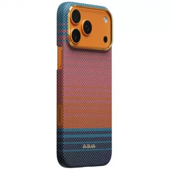 PITAKA Edge Case California Dream 04 Sunset voor iPhone 17 Pro Max – ultradunne aramidevezel achterkant met MagSafe