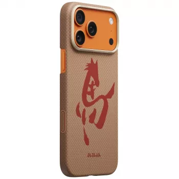 PITAKA Edge Case Ink Horse Painting voor iPhone 17 Pro - Gold Jade