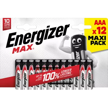 Energizer MAX AAA alkalinebatterijen, 1,5 V, 12-pack