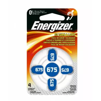 Energizer zink-lucht-gehoorapparaatbatterijen maat 675 (AZ675DP-4 TL4)