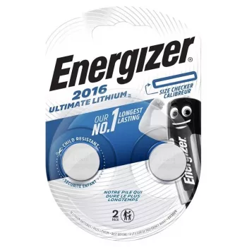 Energizer CR2016 lithium knoopcelbatterij 3V, 2-pack