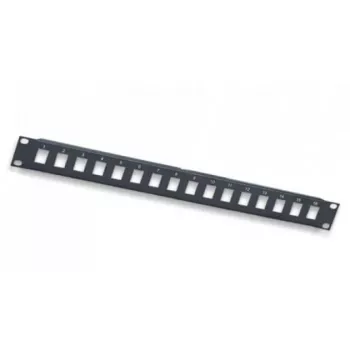 Intellinet 24-poorts Keystone patchpanel, 19 inch 1U, onbezet, zwart (513593)