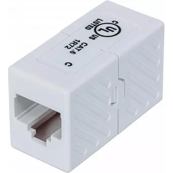 Intellinet 504751 Cat6 UTP RJ45 Inline-koppeling, bus naar bus, wit