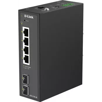 D-Link DIS-210G-06 Industrial Smart Managed Switch met 4 Gigabit Ethernet-poorten en 2 SFP-sleuven