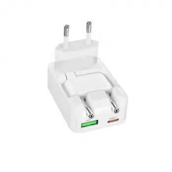 SBS TETRGANUSBTCFOLD20W 20W GaN USB-C opvouwbare wandlader wit