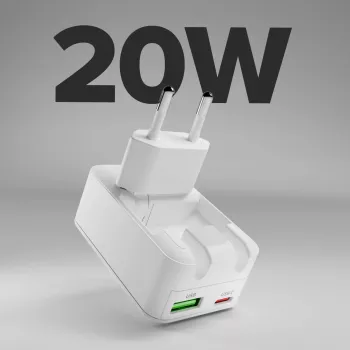 SBS TETRGANUSBTCFOLD20W 20W GaN USB-C opvouwbare wandlader wit