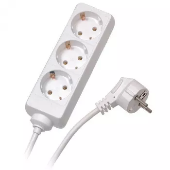 Vivanco verlengsnoer met 3 contacten 1,4 m, wit (VVELSTR3SCHWP)