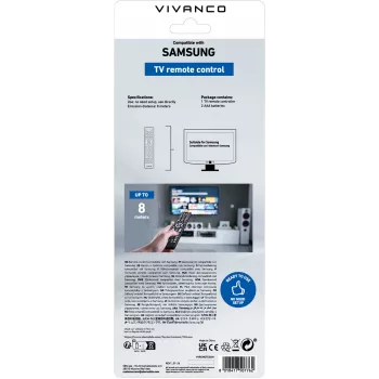 Vivanco VVREMOTESAM universele afstandsbediening voor Samsung tv's, zwart