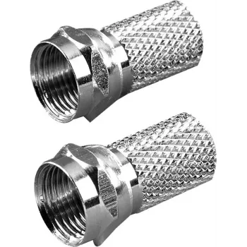 Vivanco F-connector voor 6,5 mm kabel, 2 stuks (VVSATADAPTF65MM2P)