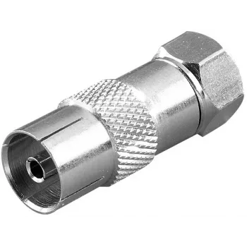 Vivanco adapter F-stekker naar coaxiale aansluiting (VVSATCOAXSATMF)