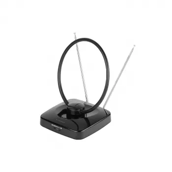Vivanco VVTV2ANTCIRCLE binnenantenne voor DVB-T/T2, DAB/DAB+ en FM-radio, zwart