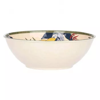ROSE&TULIPANI LIMU grote witte saladeschaal - 36 cm steengoed
