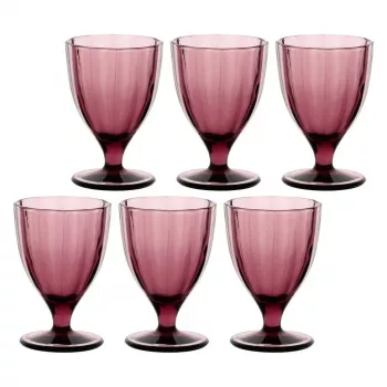 ROSE&TULIPANI set van 6 Amami glazen - paars, 300 ml