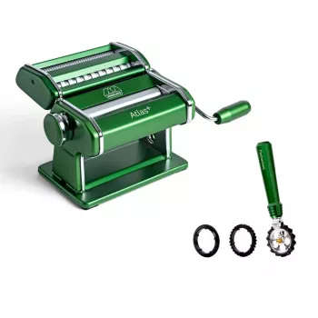Marcato Atlas+ met Pastawheel groene handmatige pastamachine