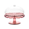 Guzzini Vanity taartstandaard met glazen stolp, Mauve, 30 cm