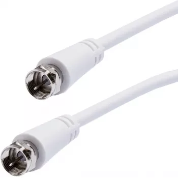 Vivanco SAT F-kabel 5 m, wit (VVSAT50MMW)