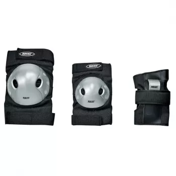 SPOKEY Roces Extra Three Pack skate-pads zwart-grijs maat L