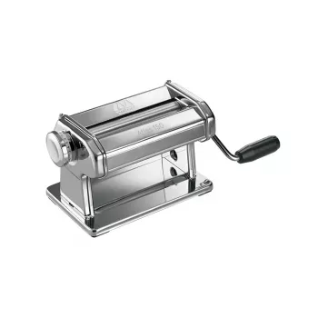 Marcato Atlas 150 Roller Premium handpastamachine, verchroomd staal, 150 mm walsen, 10 diktestanden, zilver