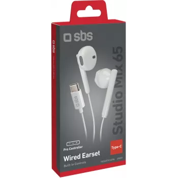 SBS Studio Mix 65c bedrade USB-C-oortjes, wit (TEEARTYCAPW)