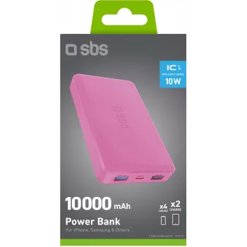 SBS TTBB10000FASTP Powerbank 10000mAh, roze