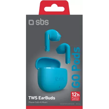 SBS Go Pods True Wireless-oortjes (TWS), blauw (TEEARTWSGOPODSB)