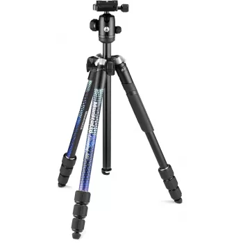 Manfrotto MKELMII4BL-BH Element MII 4-section aluminium statief met balhoofd, blauw