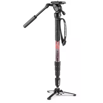 Manfrotto Element MII Videomonopod met 400 Series vloeistofkop, aluminium (MVMELMIIA4LIVE)