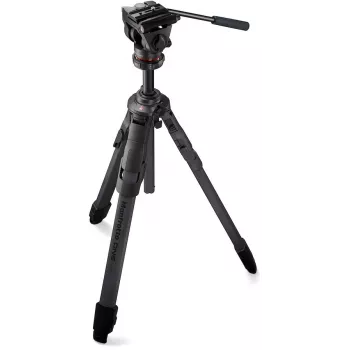 Manfrotto ONE koolstofvezel statiefset met 500X fluïdumkop (MKONEC-500X)
