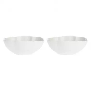 LA PORCELLANA BIANCA set van 2 grote ronde schalen Villadeifiori - wit, 23 cm