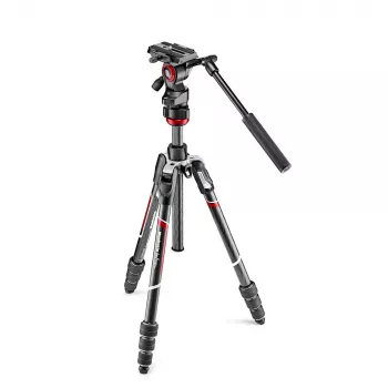 Manfrotto MVKBFRTC-LIVE carbon fibre video-statiefset met Befree Live vloeistofkop