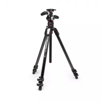 Manfrotto MK055CXPRO33WQR Carbonfiber Statief met 3 Beenabschnitten en XPRO 3-Weg Panhead