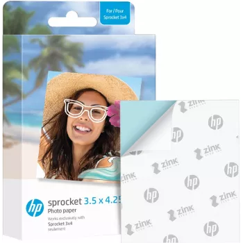 HP ZINK fotopapier 3,5 x 4,25 inch glanzend, zelfklevend, 20 vel voor HP Sprocket